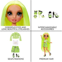 RAINBOW HIGH -  KARMA NICHOLS - NEON GREEN Fashion Doll with 2 Complete Mix & Match outfits