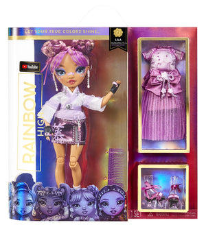 RAINBOW HIGH -  LILA YAMAMOTO - SERIES 4 - Rainbow Fashion Doll with 2 Complete Mix & Match outfits