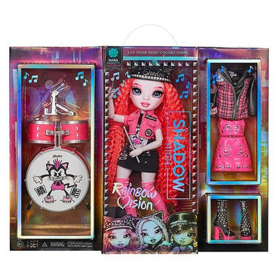 SHADOW HIGH - ( rainbow high ) - Vision Dolls - Mara Pinkett (Neon Pink) with 2 Complete Mix & Match outfits + Music Assessories