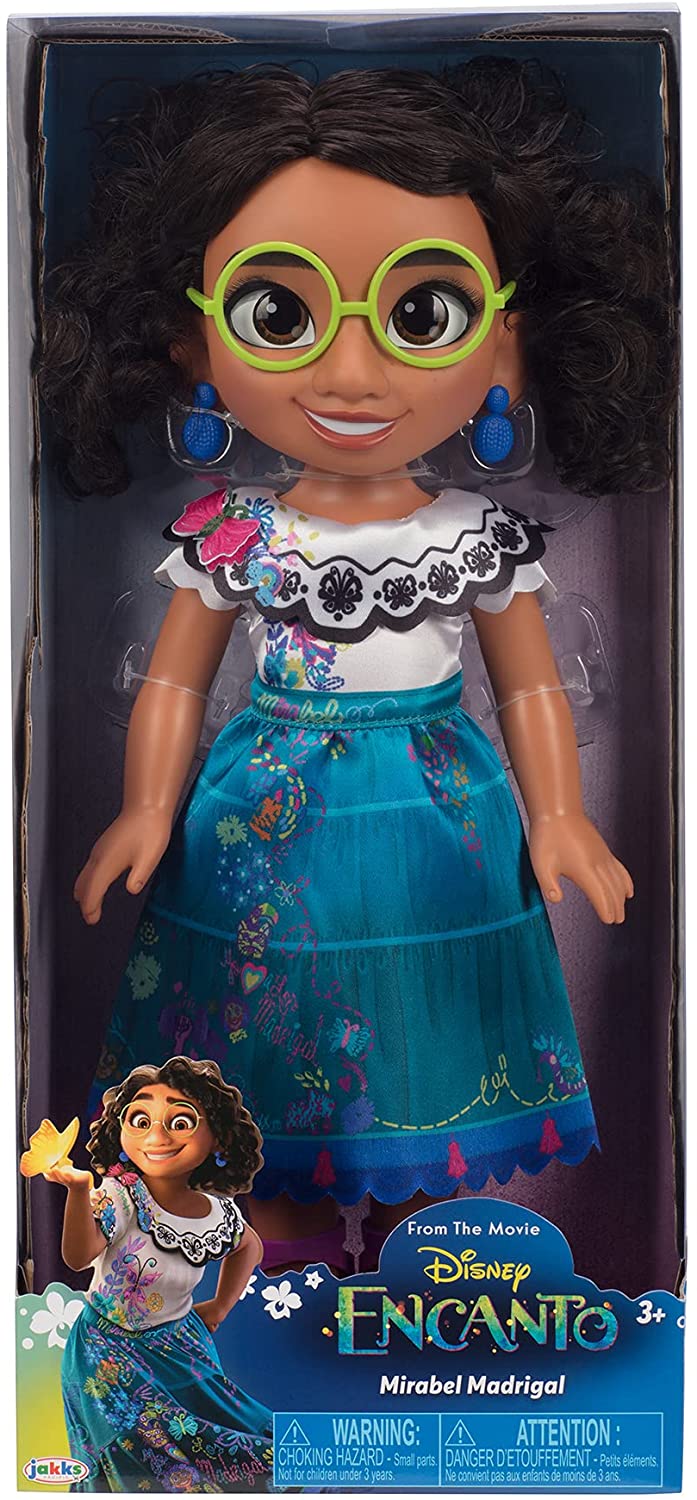 Disney - ENCANTO - Mirabel Large Doll 14 inch (35cm) doll Articulated Fashion Doll with Glasses & Shoes