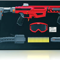 DART ZONE PRO -Series MK-1.2 Dart Blaster , 90 - Degree Shoulder Stock Toy Foam Blaster , 30 Half-length dartz Toy Dart Blaster