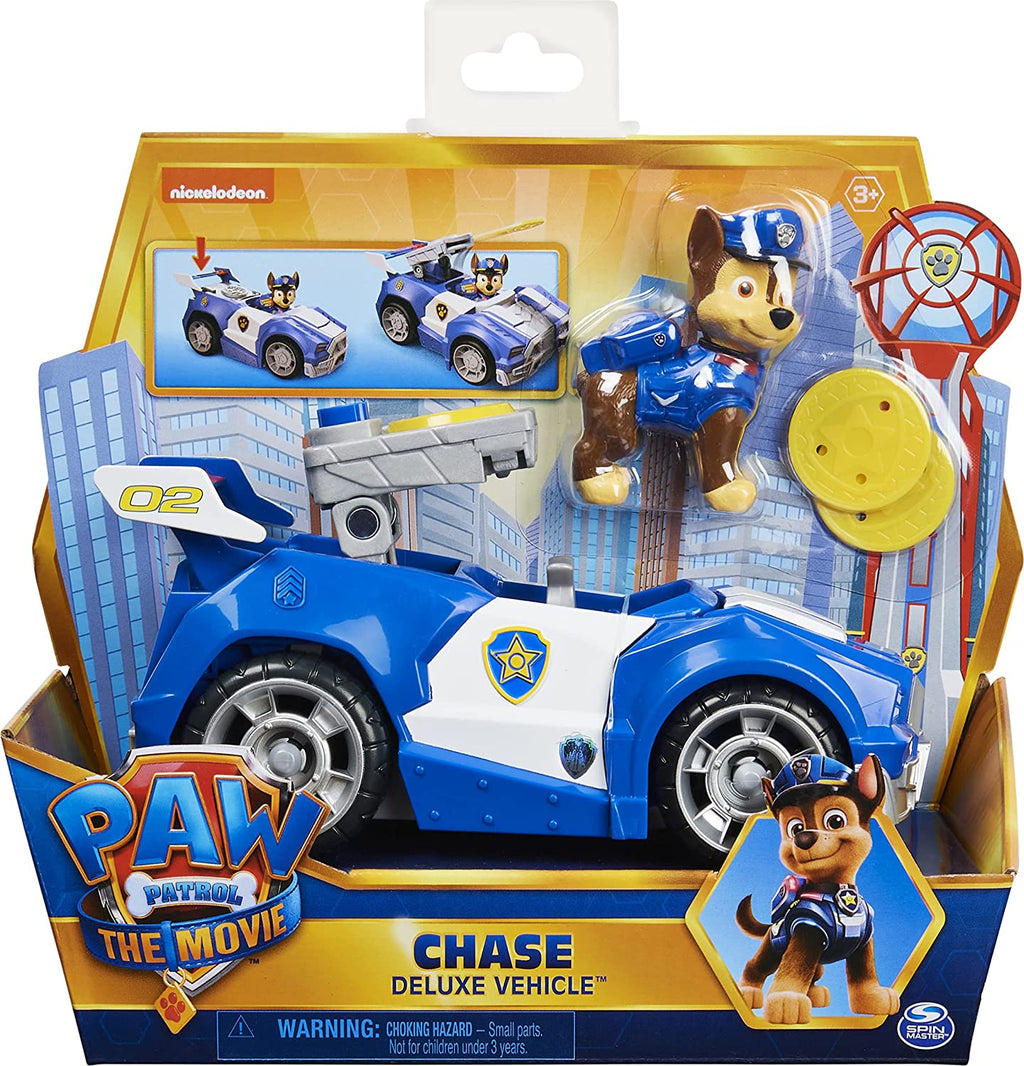 Paw Patrol - Chase's Deluxe Movie Transforming Car with Chase Figure