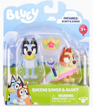 BLUEY - Queens Bingo & Bluey 2pk figurines - on clearance