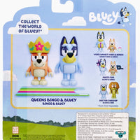 BLUEY - Queens Bingo & Bluey 2pk figurines - on clearance