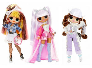 L.O.L LOL Surprise - REMIX OMG - SET OF 3 ( Kitty K, Pop B.B , Lonestar ) each with 25 surprises