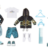 RAINBOW HIGH -  River Kendall- TEAL BOY Fashion Doll with 2 Complete Mix & Match outfits