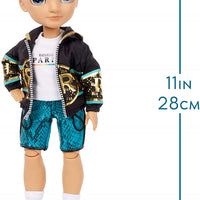 RAINBOW HIGH -  River Kendall- TEAL BOY Fashion Doll with 2 Complete Mix & Match outfits