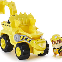 Paw Patrol - Dino Rescue - Rubble's Deluxe Rev Up Vehicle with Mystery Dinosar Figure