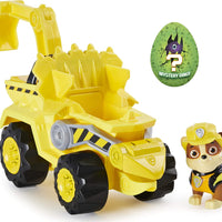 Paw Patrol - Dino Rescue - Rubble's Deluxe Rev Up Vehicle with Mystery Dinosar Figure
