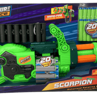 DART ZONE - ADVENTURE FORCE - Scorpion Rotating Barrel Auto Gatling Dart Blaster
