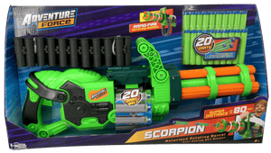 DART ZONE - ADVENTURE FORCE - Scorpion Rotating Barrel Auto Gatling Dart Blaster