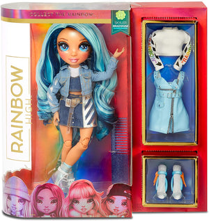 RAINBOW HIGH - SKYLER BRADSHAW - Blue Fashion Doll with 2 outfits