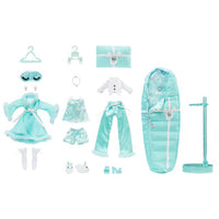RAINBOW HIGH -  Slumber Party ROBIN STERLING - Light blue fashion doll and playset with 2 outfits to mix & match Sleeping Bag and sleepover doll