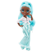 RAINBOW HIGH -  Slumber Party ROBIN STERLING - Light blue fashion doll and playset with 2 outfits to mix & match Sleeping Bag and sleepover doll