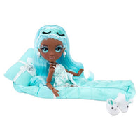 RAINBOW HIGH -  Slumber Party ROBIN STERLING - Light blue fashion doll and playset with 2 outfits to mix & match Sleeping Bag and sleepover doll