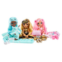 RAINBOW HIGH -  Slumber Party ROBIN STERLING - Light blue fashion doll and playset with 2 outfits to mix & match Sleeping Bag and sleepover doll