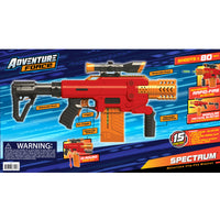 DART ZONE - ADVENTURE FORCE - SPECTRUM RED Motorized Clip-fed Blaster