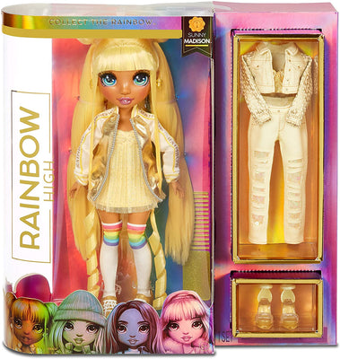 RAINBOW HIGH - SUNNY MADISON - YELLOW Fashion Doll with 2 outfits