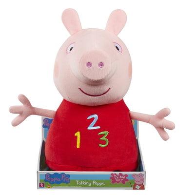 Peppa Pig - Talking 123 TALKING Soft Plush Toy - 4 Fun Phrases - 35CM TALL - ON CLEARANCE