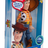 DISNEY - TOY STORY 4 - TALKING WOODY Pull String Plush toy with 10 Talking Phrases