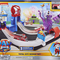 Paw Patrol Movie, True Metal Total City Rescue Track Set with EXCLUSIVE MARSHALL Vehicle