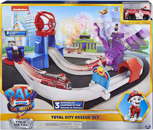 Paw Patrol Movie, True Metal Total City Rescue Track Set with EXCLUSIVE MARSHALL Vehicle