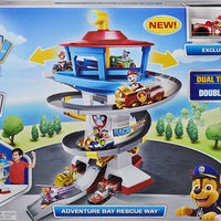 PAW PATROL ~ True Metal Adventure Bay Rescue way Playset with 2 exclusive vehicles