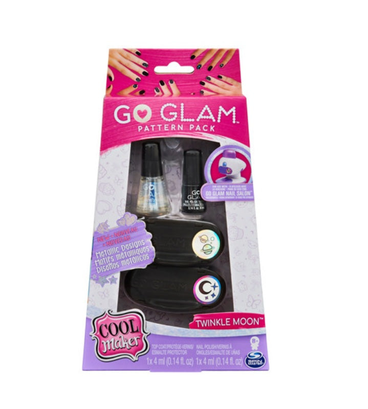 GO GLAM - Pattern Pack TWINKLE MOON - Cool maker for use with Go Glam Nail Salon - ON CLEARANCE