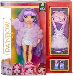 RAINBOW HIGH - VIOLET WILLOW - Purple Fashion Doll with 2 outfits